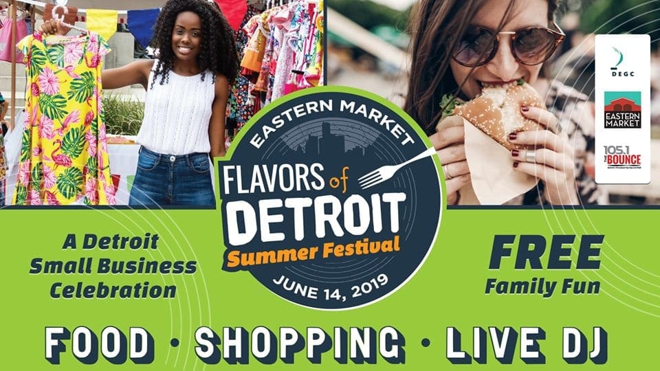 A flyer for the Flavors of Detroit Summer festival attraction